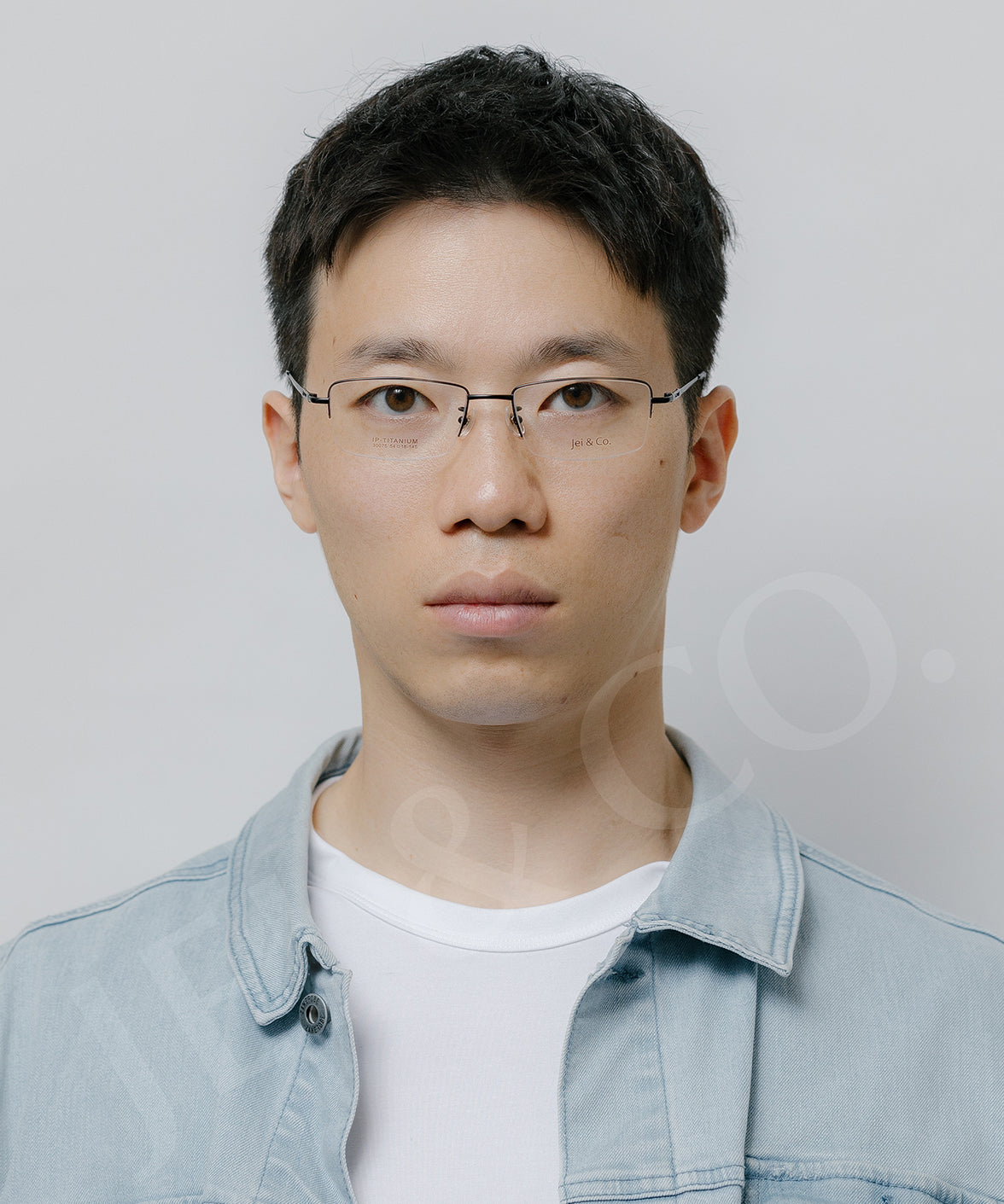 Halifax 30075 - Stylish & Affordable Semi-Rimless Eyeglasses | Premium Quality Frames by Jei & Co. | Jei & Co. Optics