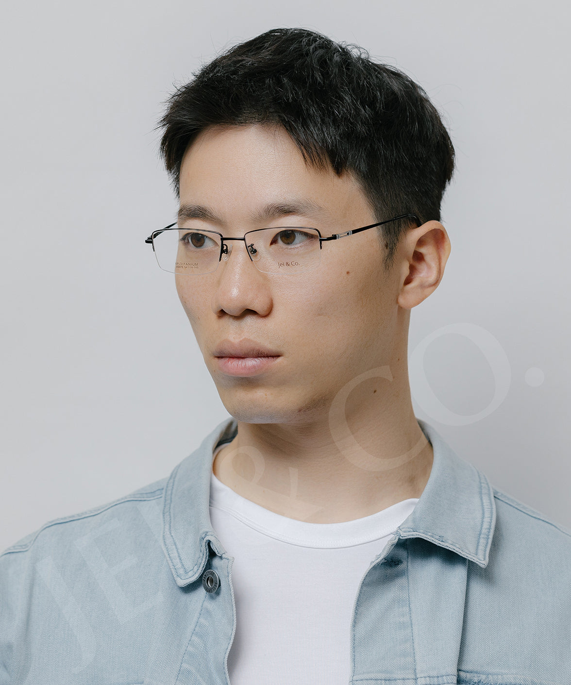 Halifax 30075 - Stylish & Affordable Semi-Rimless Eyeglasses | Premium Quality Frames by Jei & Co. | Jei & Co. Optics