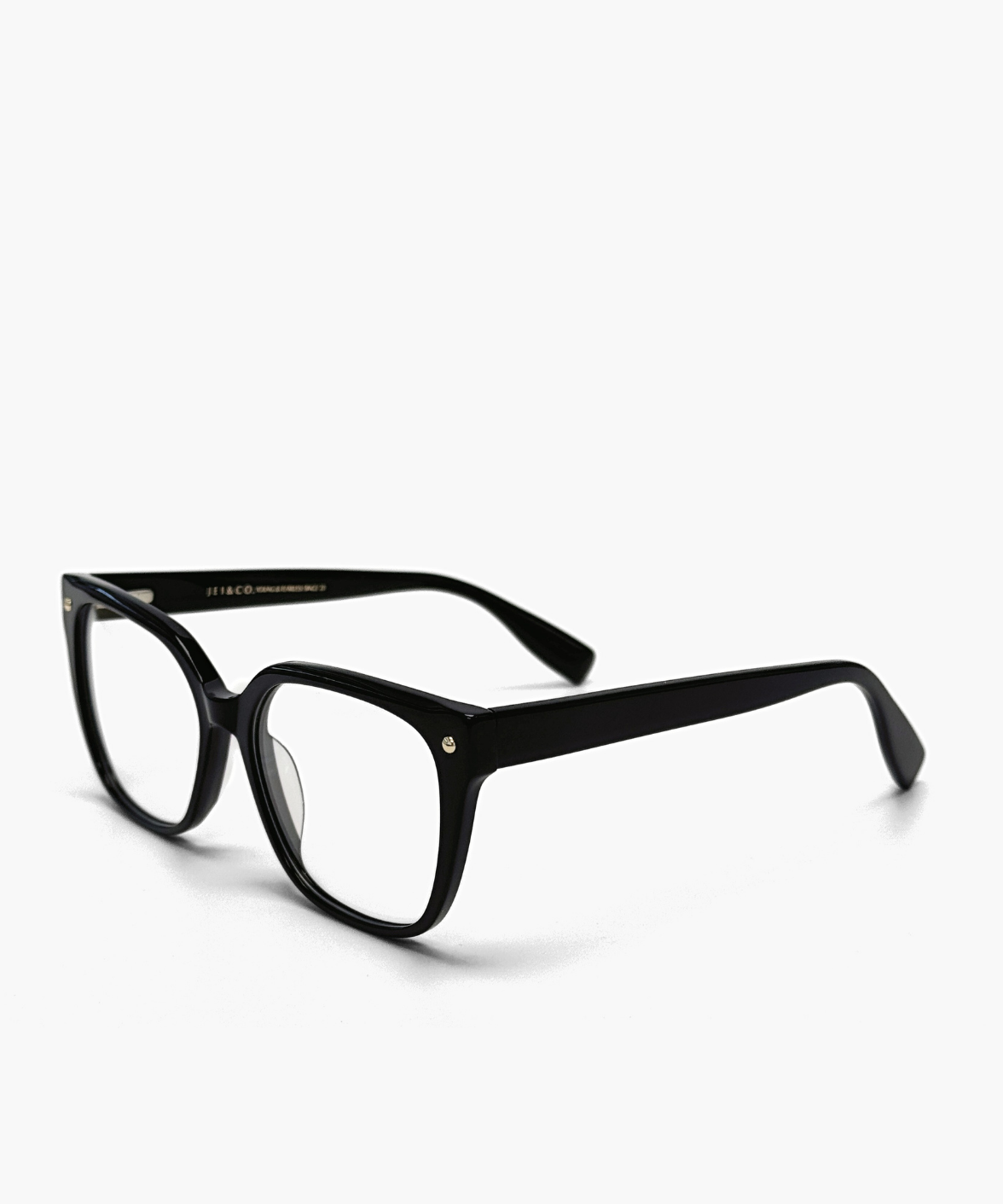 Iris - Women's Acetate Black Cat-Eye Eyeglasses | Jei & Co.