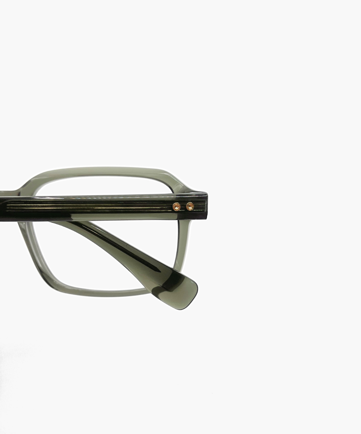 Aloe - Green Transparent Rectangular Eyeglasses | Jei & Co.