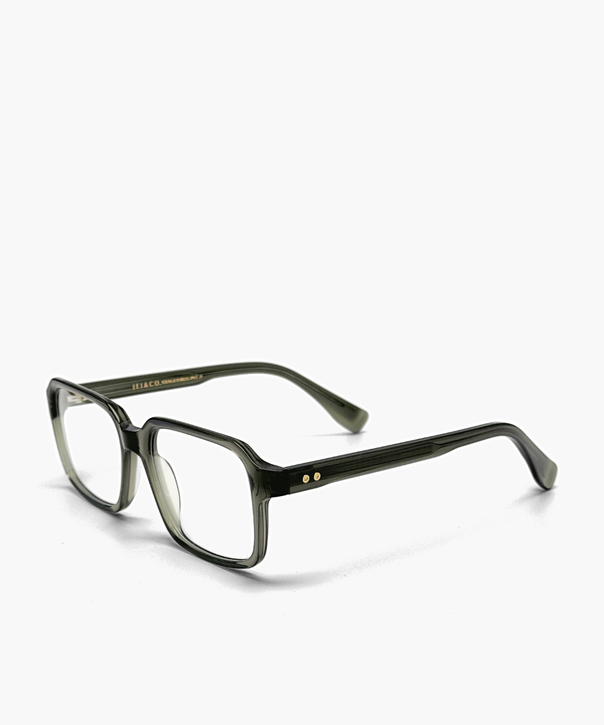 Aloe - Green Transparent Rectangular Eyeglasses | Jei & Co.