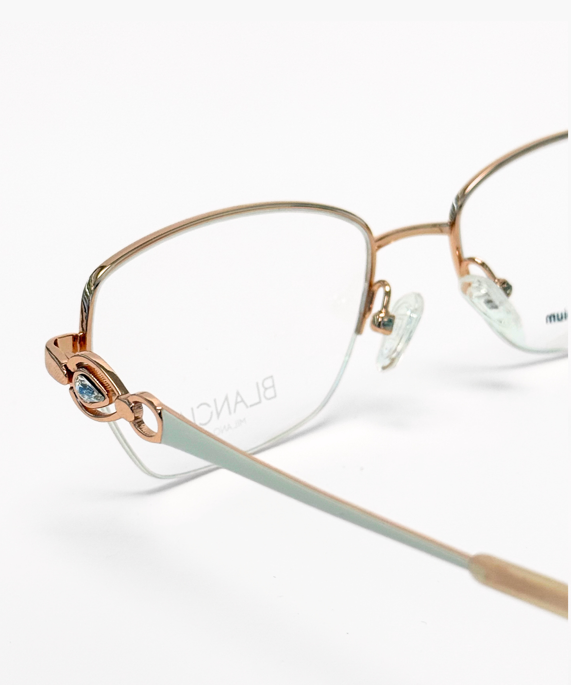 Blancia Titanium Semi-Rimless Eyeglasses BC426 | Jei & Co. Optics