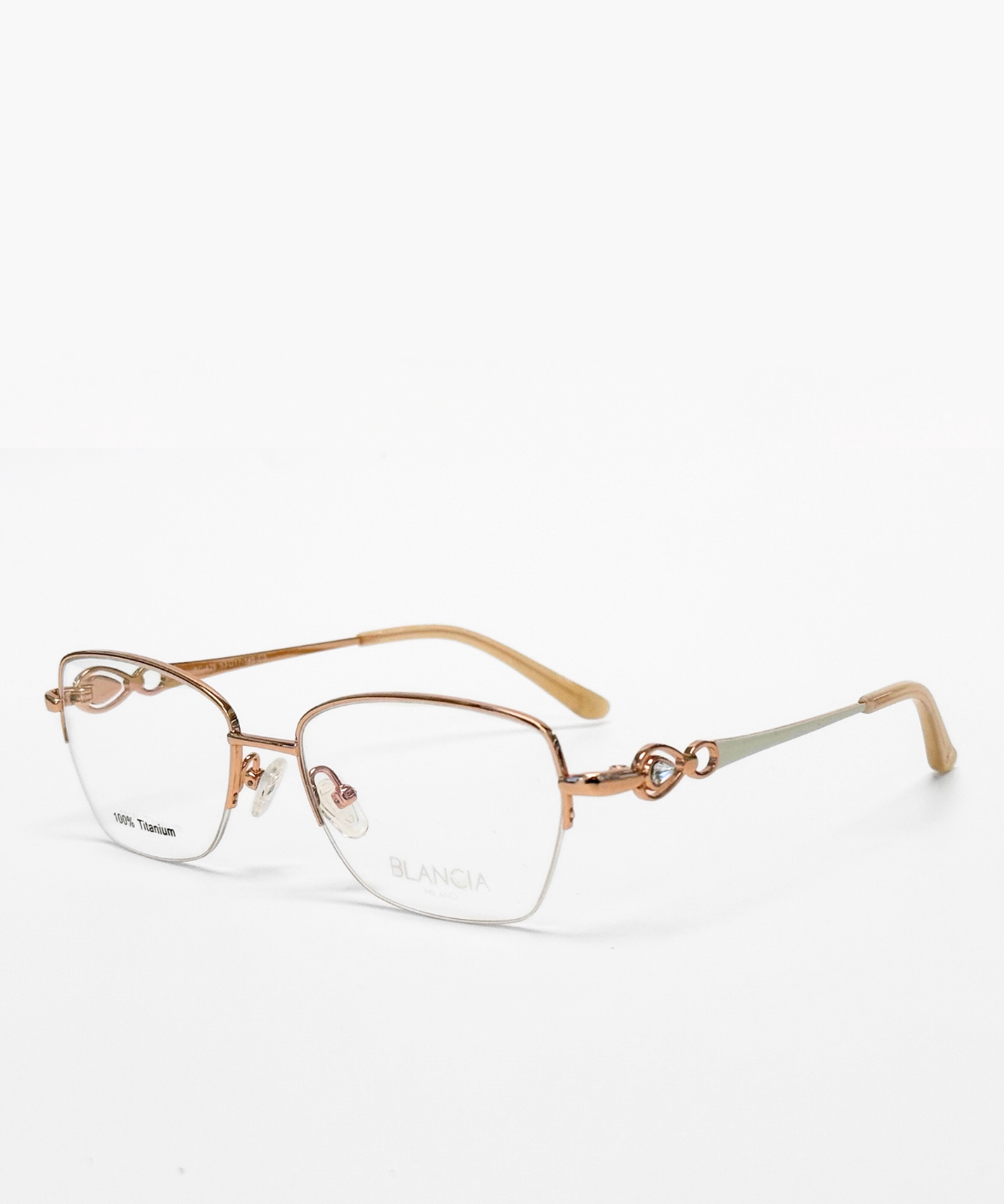 Blancia Titanium Semi-Rimless Eyeglasses BC426 | Jei & Co. Optics