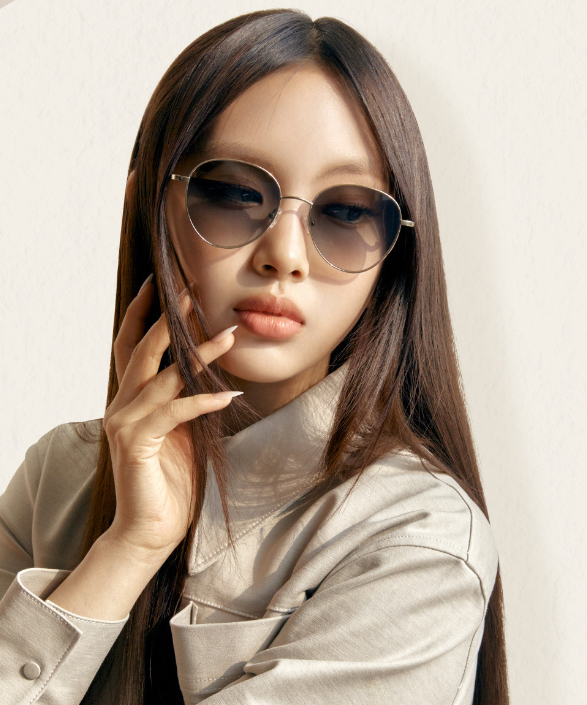 Cindy - Carin Round Titanium Sunglasses | Korean Eyewear | Jei & Co. Optics