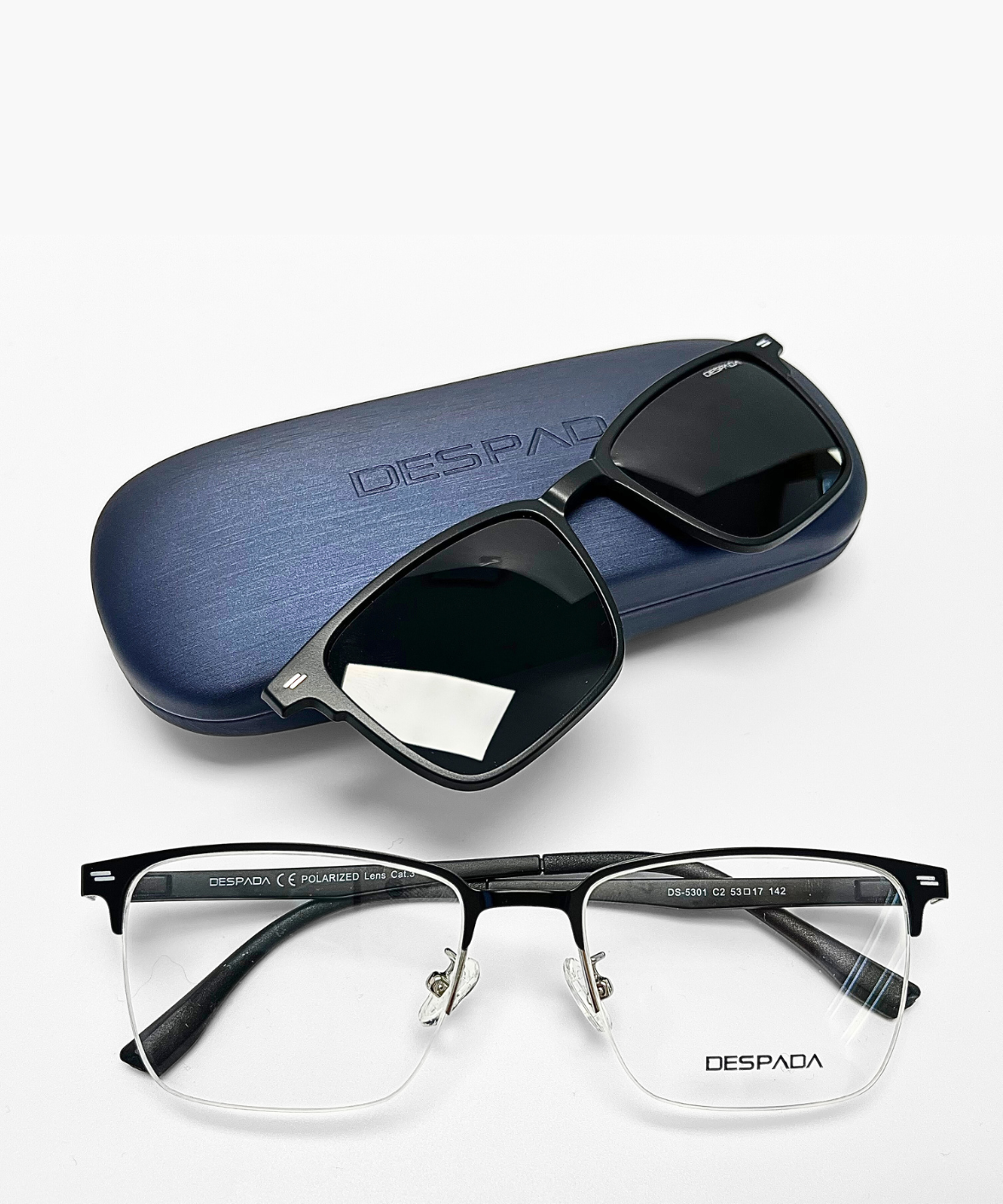 DS5301 Despada Clip-On Polarized Sunglasses | Jei & Co. Optics