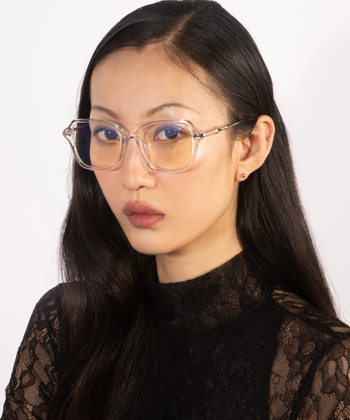For Art's Sake Delight - Square Blue Block Eyeglasses | Jei & Co. Optics