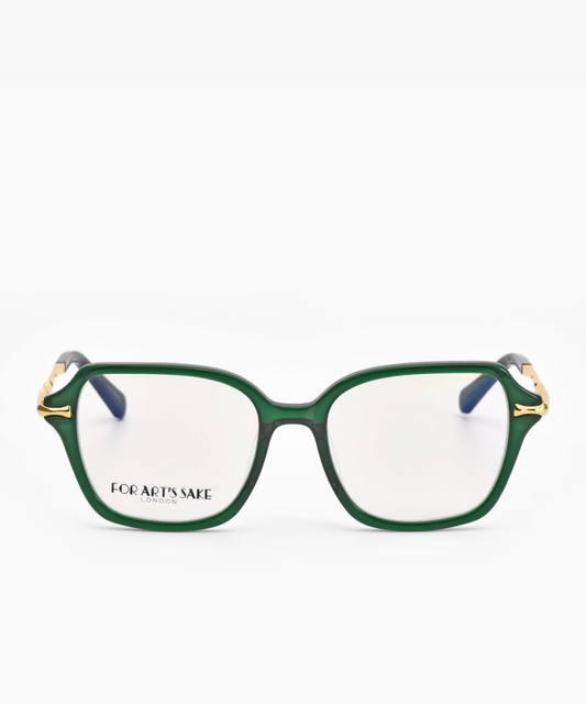 For Art's Sake Delight - Square Blue Block Eyeglasses | Jei & Co. Optics