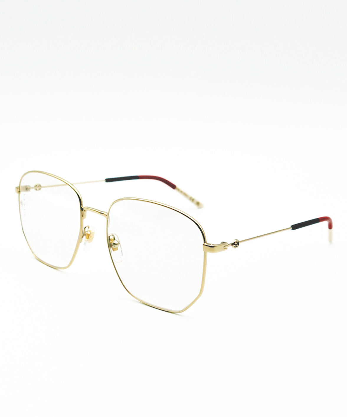 Gucci GG0396O Optics Eyeglasses Silver/Black/Gold | Jei & Co. Optics