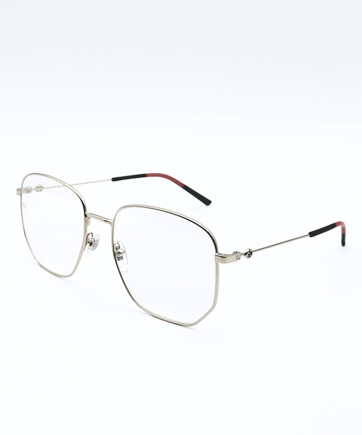 Gucci GG0396O Optics Eyeglasses Silver/Black/Gold | Jei & Co. Optics