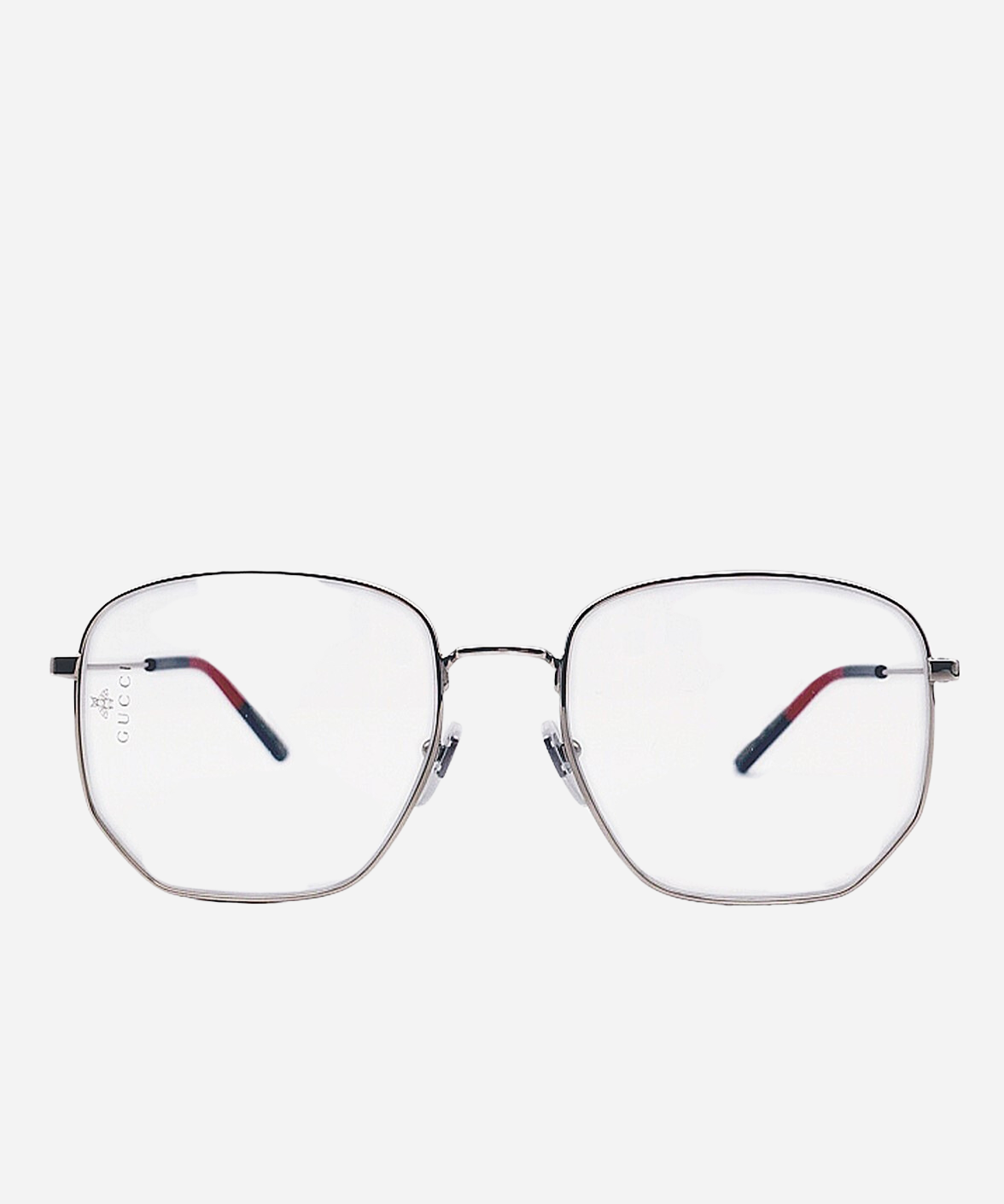 Gucci GG0396O Optics Eyeglasses Silver/Black/Gold | Jei & Co. Optics