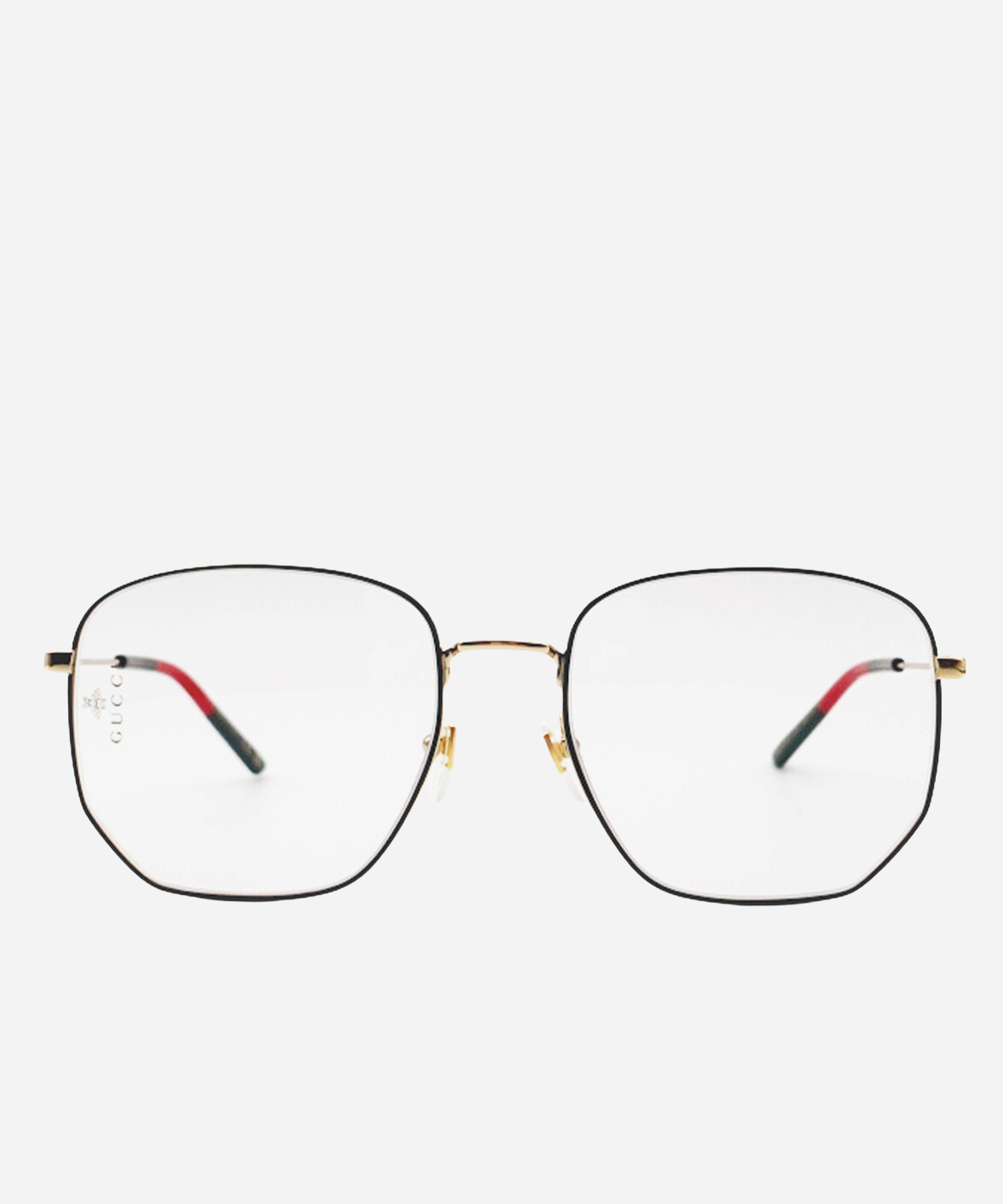 Gucci gold hot sale octagonal glasses