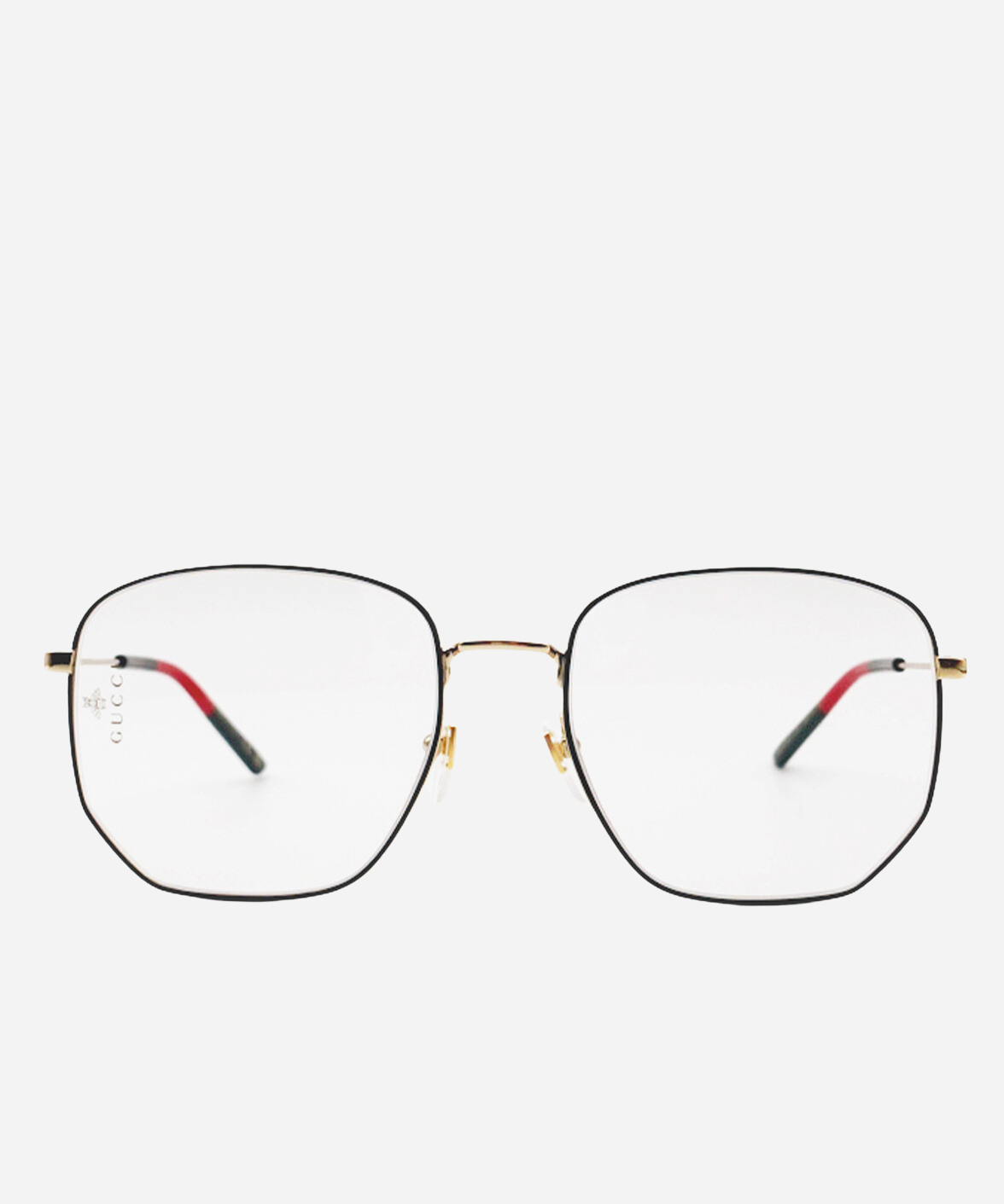 Gucci GG0396O Optics Eyeglasses Silver/Black/Gold | Jei & Co. Optics