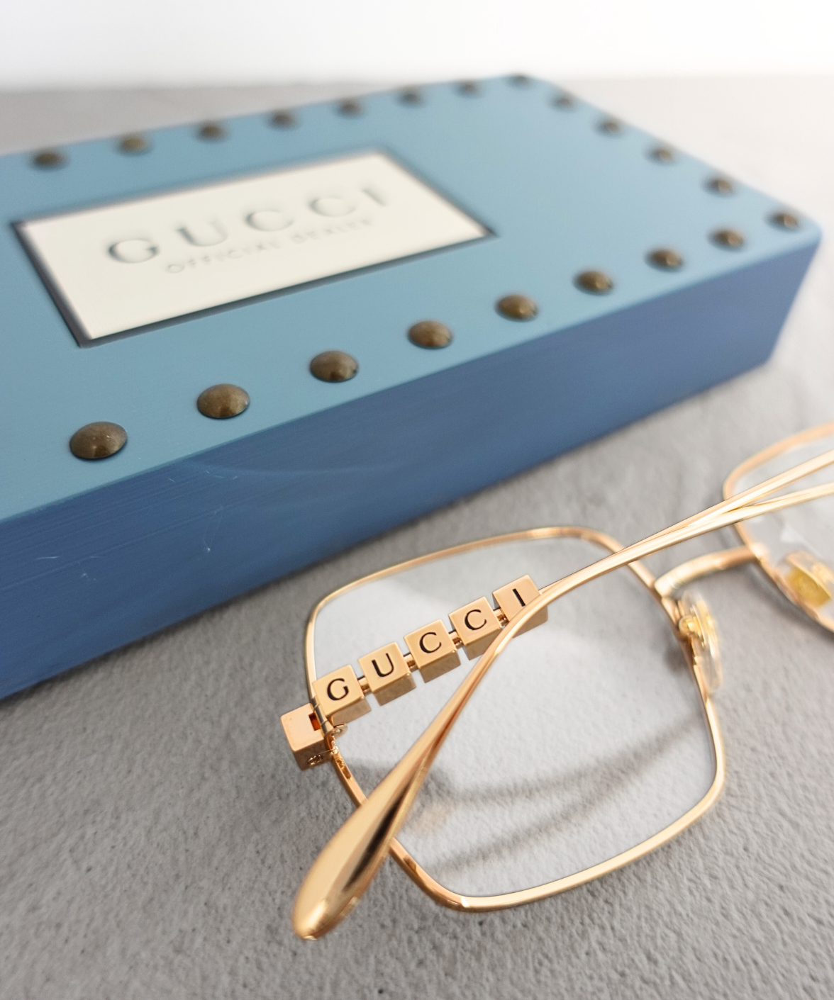 Gucci GG1434O Eyeglasses Rose Gold | Jei & Co. Optics