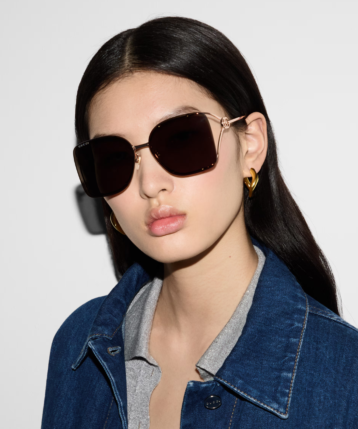 GG1713SA Gucci Oversized Rimless Sunglasses | Jei & Co. Optics