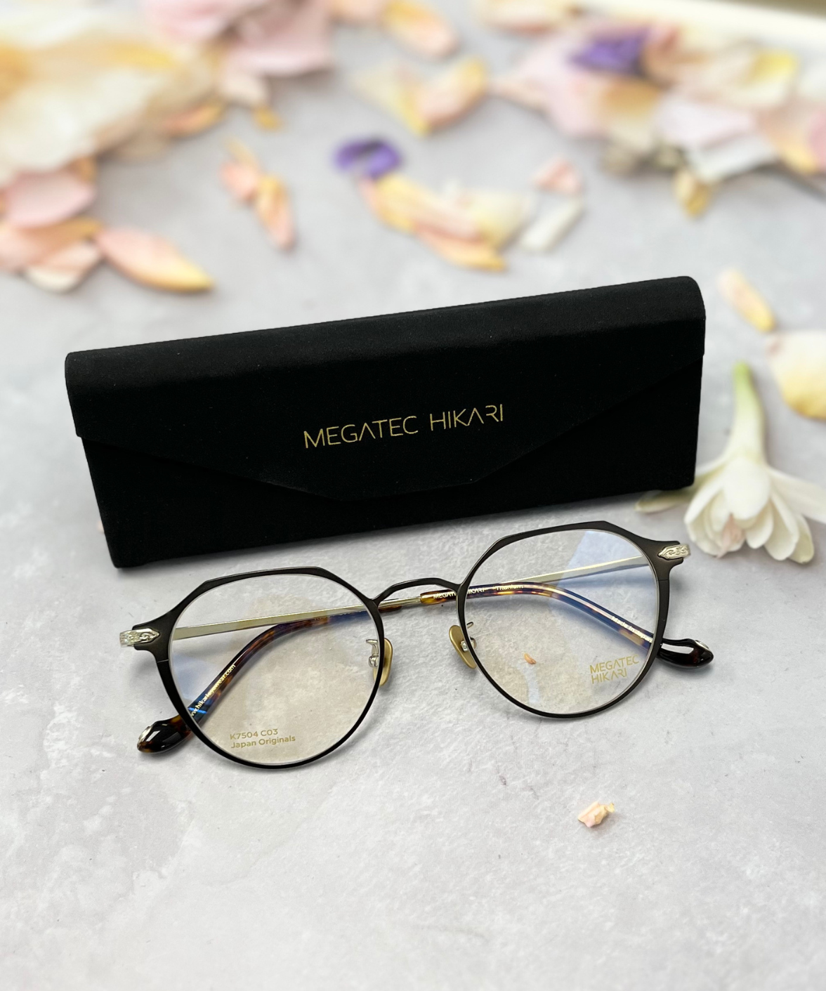 K7504 MEGATEC HIKARI Titanium Eyeglasses | Japanese Eyewear