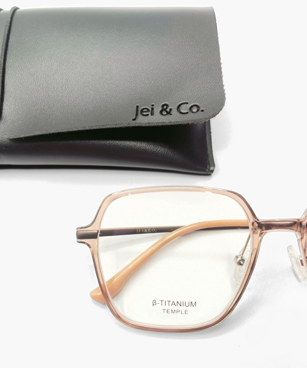 Basil - Feather Light Titanium Square Eyeglasses | Jei & Co.
