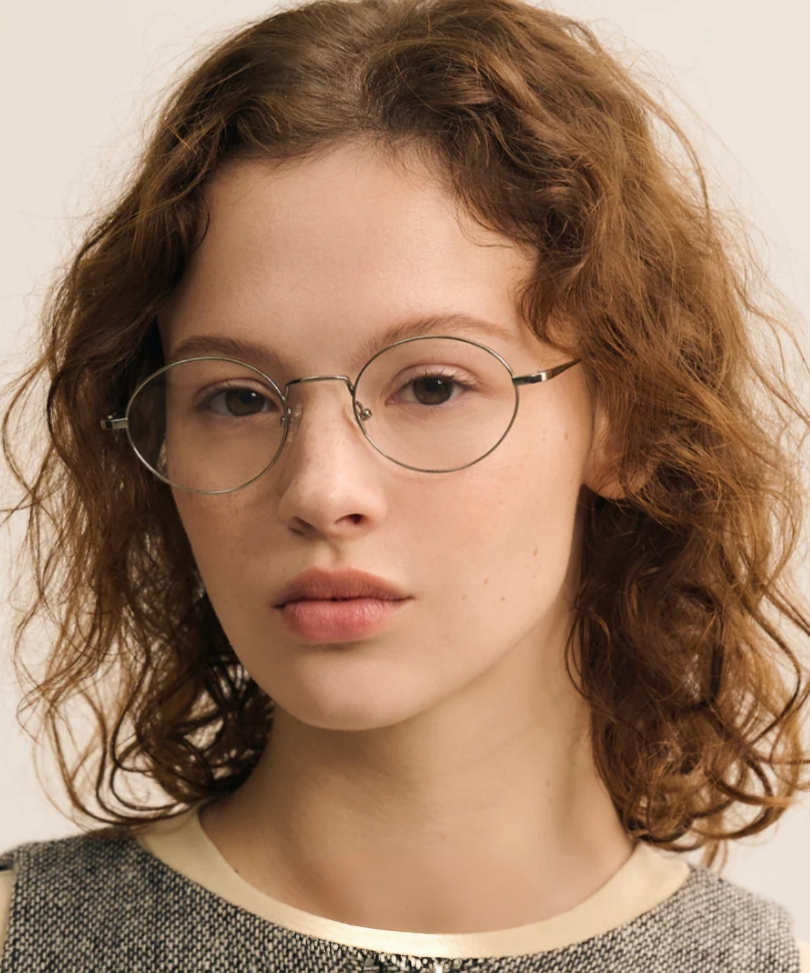 Lika O - Carin Titanium Oval Eyeglasses | Korean Eyewear | Jei & Co. Optics