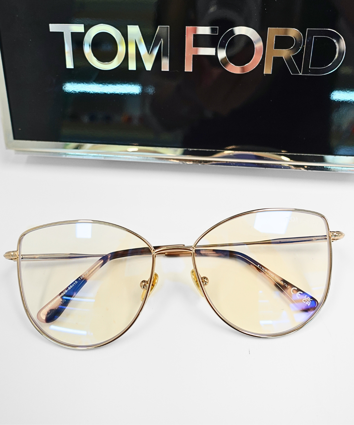 Tom Ford FT5667-B Optics Eyeglasses Black/Gold | Jei & Co. Optics