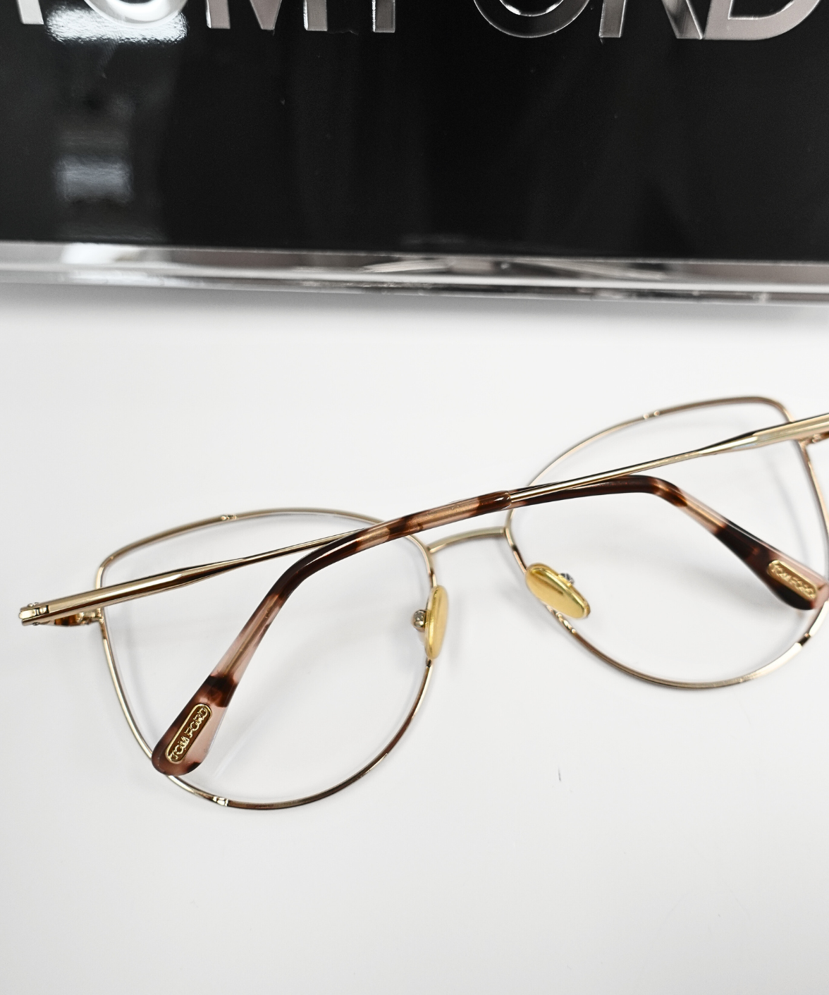Tom Ford FT5667-B Optics Eyeglasses Black/Gold | Jei & Co. Optics