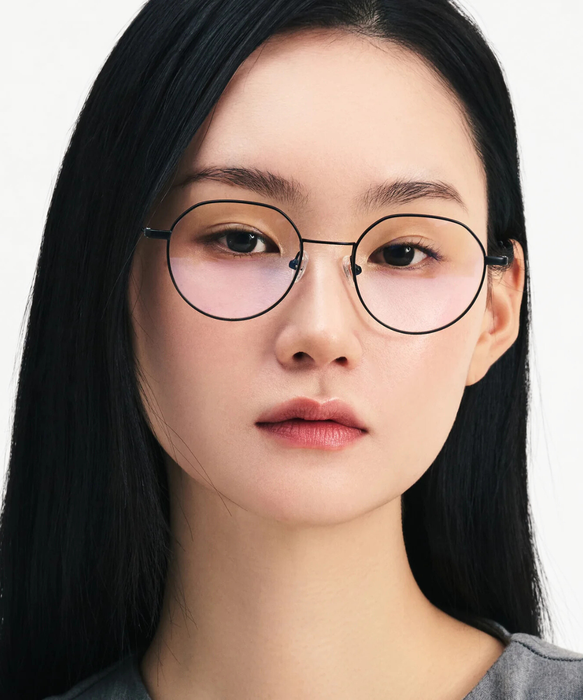 Sana - Carin Titanium Round Eyeglasses | Korean Eyewear | Jei & Co. Optics