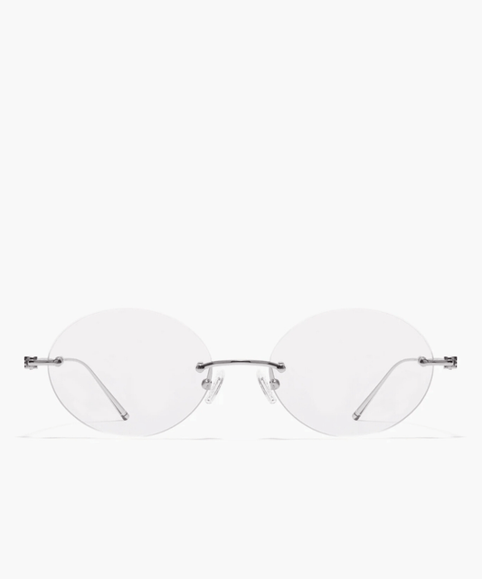 Carin Sienna R+ Oval Rimless Eyeglasses | Jei & Co. Optics
