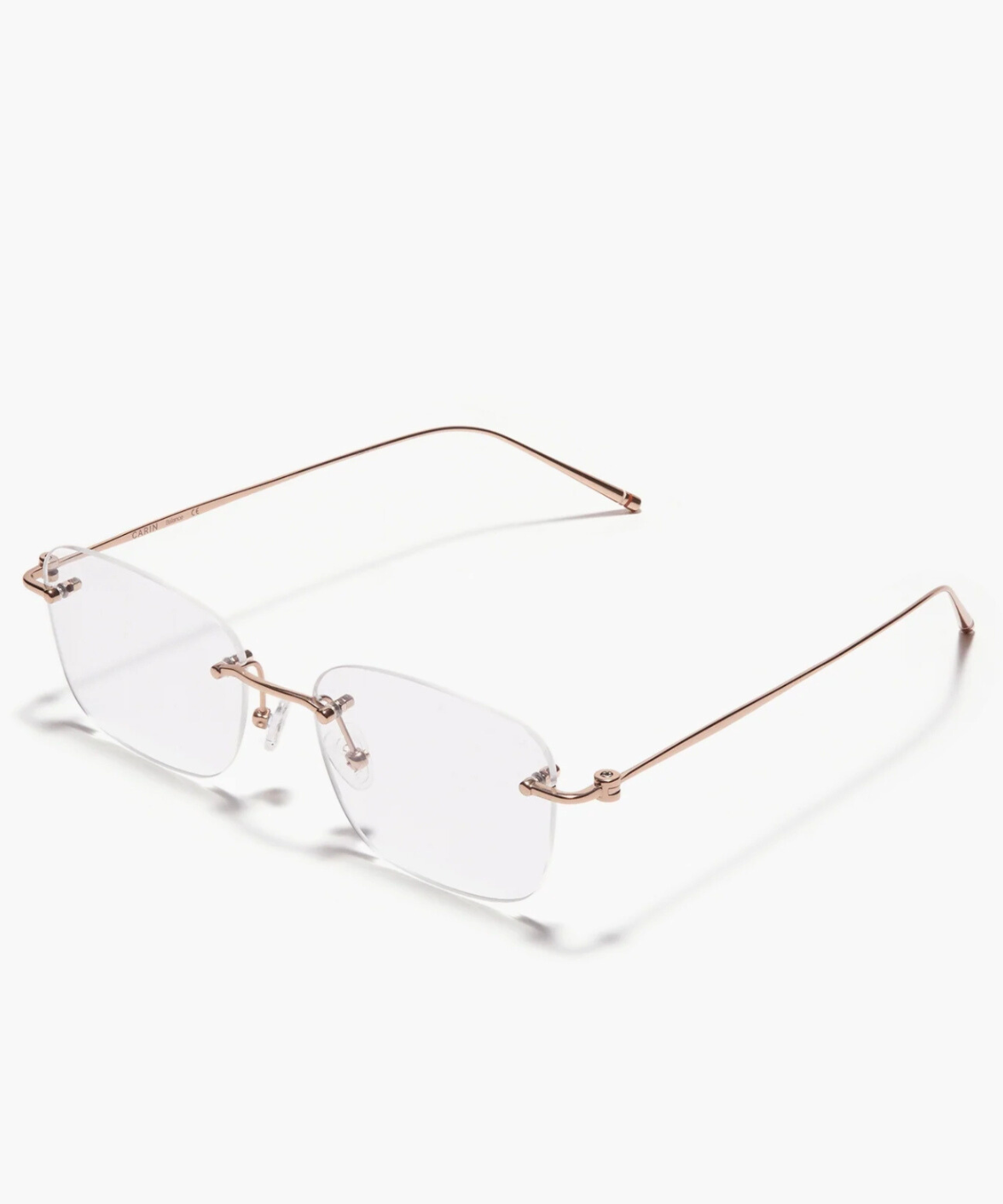 Carin Rimless Blue Light Eyeglasses Sienna S+ | Jei & Co. Optics