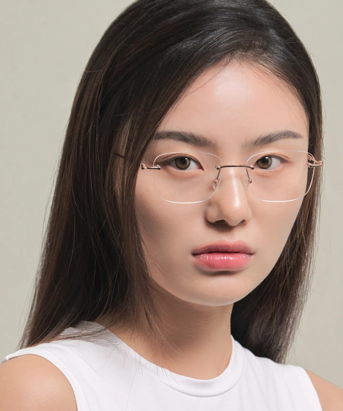 Carin Rimless Blue Light Eyeglasses Sienna S+ | Jei & Co. Optics