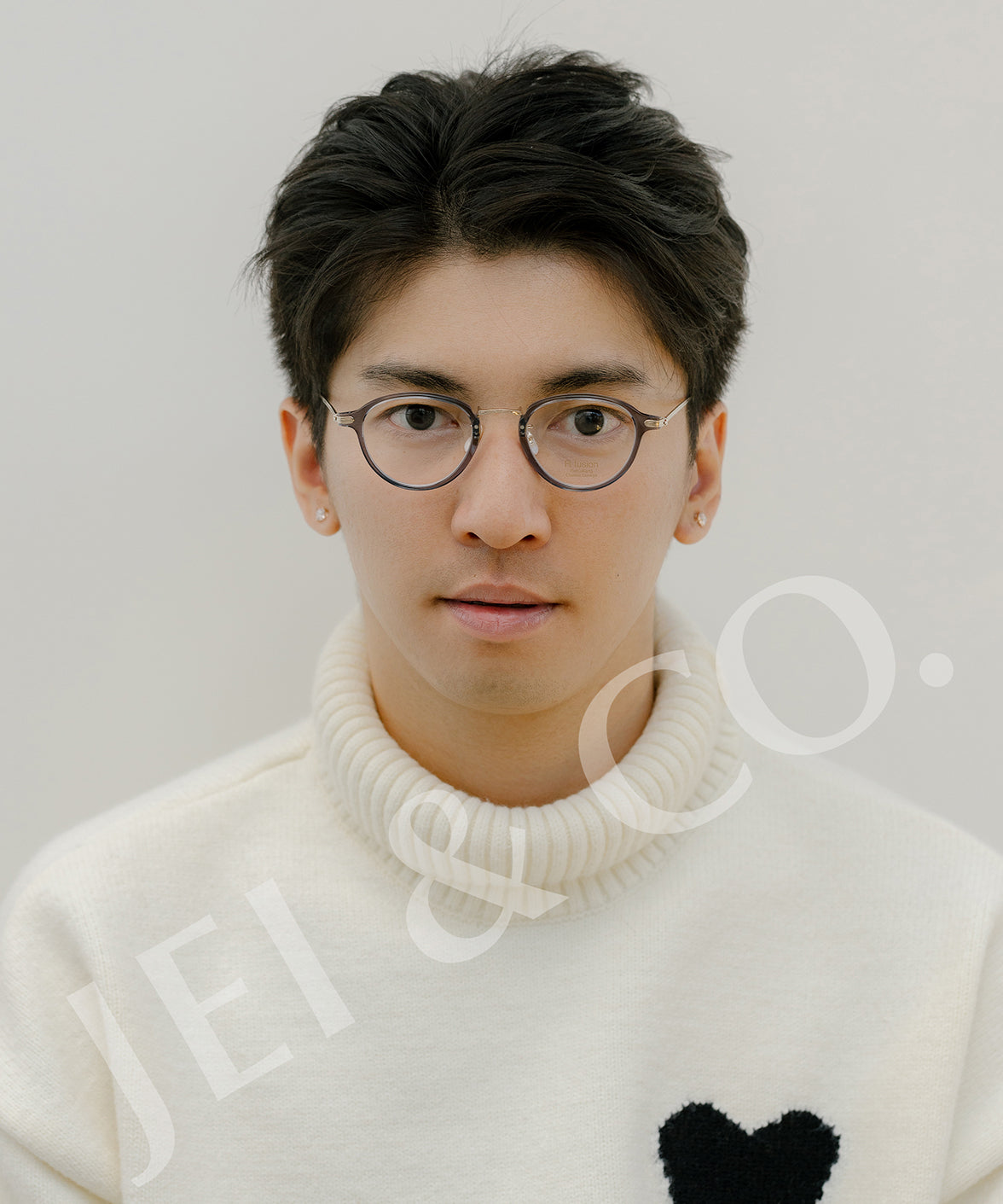 H fusion HF-122 Optics Eyeglasses Grey/Tortise | Jei & Co. Optics