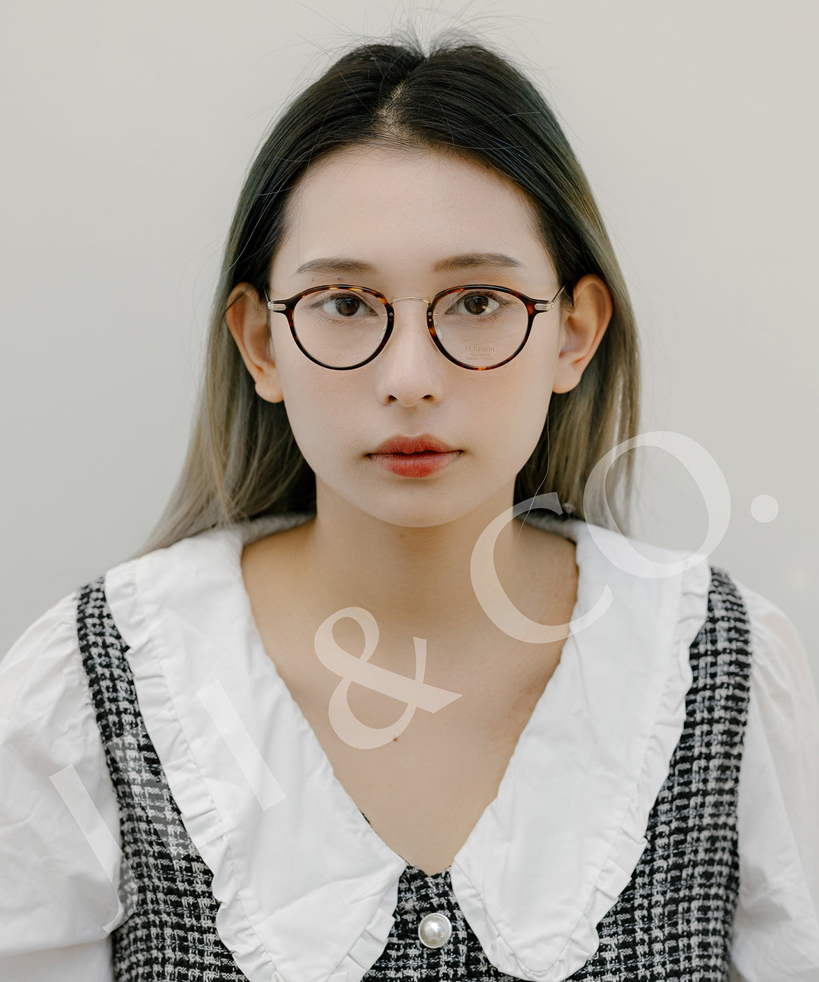 H fusion HF-122 Optics Eyeglasses Grey/Tortise | Jei & Co. Optics