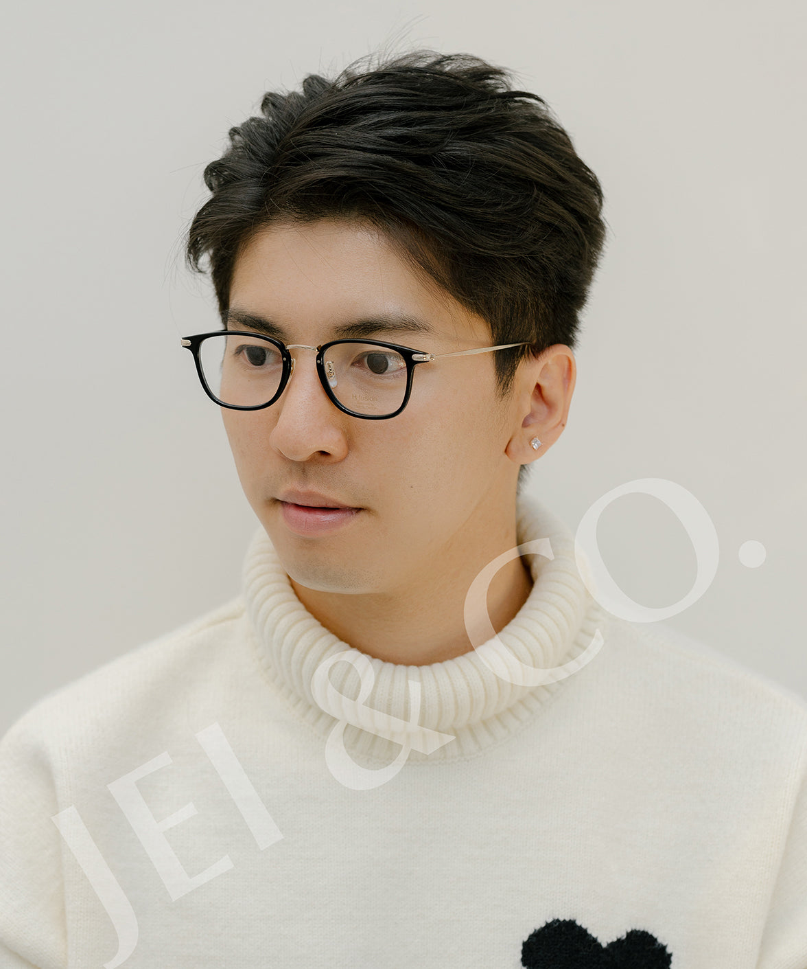 H fusion HF-126 Optics Eyeglasses Black | Jei & Co. Optics