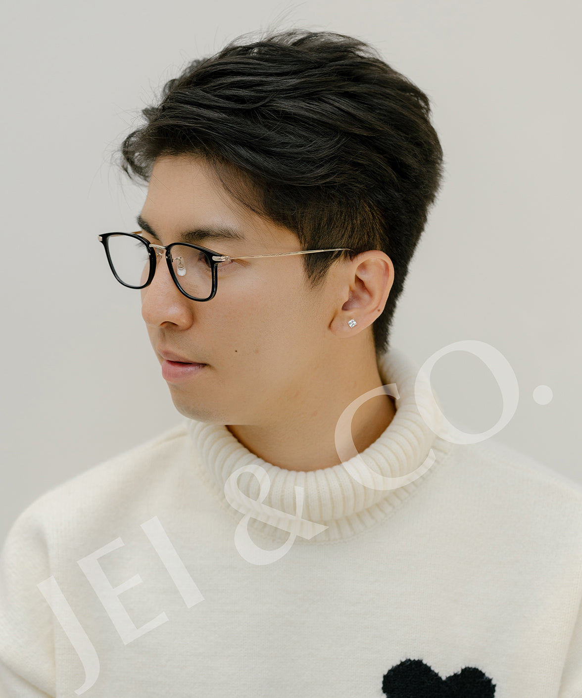 H fusion HF-126 Optics Eyeglasses Black | Jei & Co. Optics