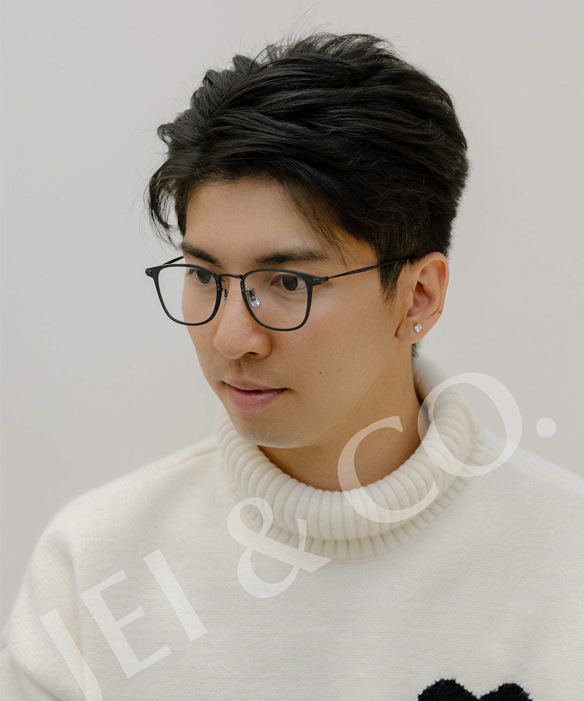 H fusion HF-503 Optics Eyeglasses Black | Jei & Co. Optics