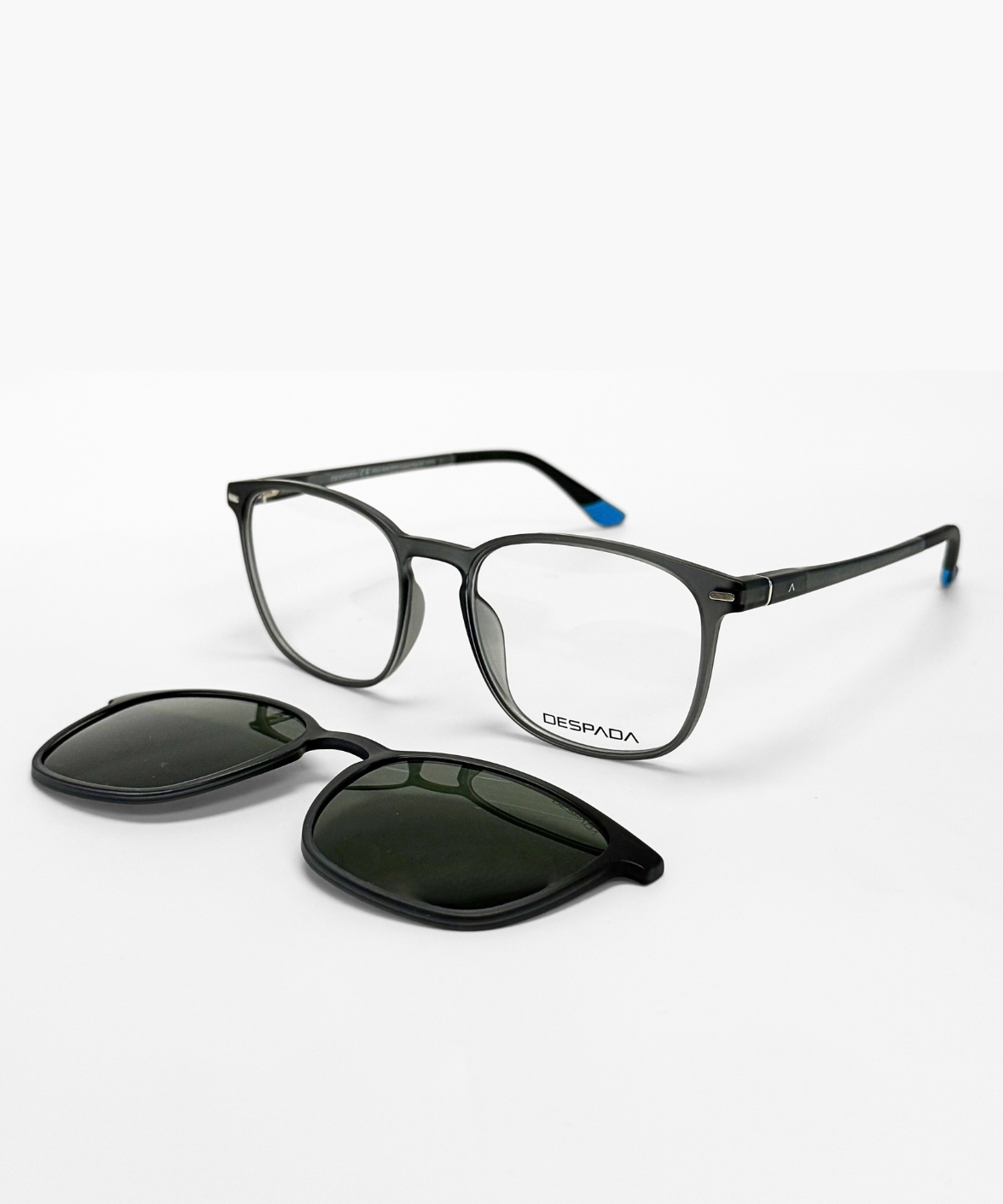 Despada DS5464 Eyeglasses with Magnetic Polarized Clip-On Sunglasses ...