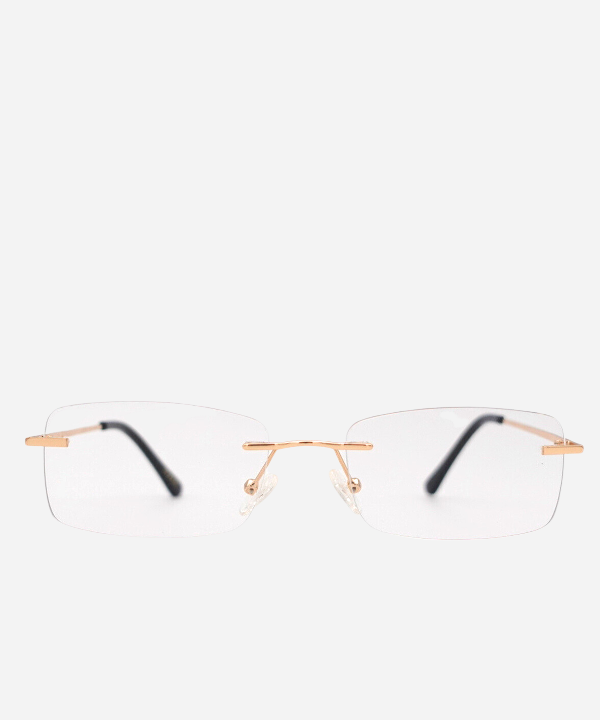 Elevate your Style with Gold Rimless Rectangle Lenses Sophisticated Eyewear for Effortless Elegance Jei Co. Optics