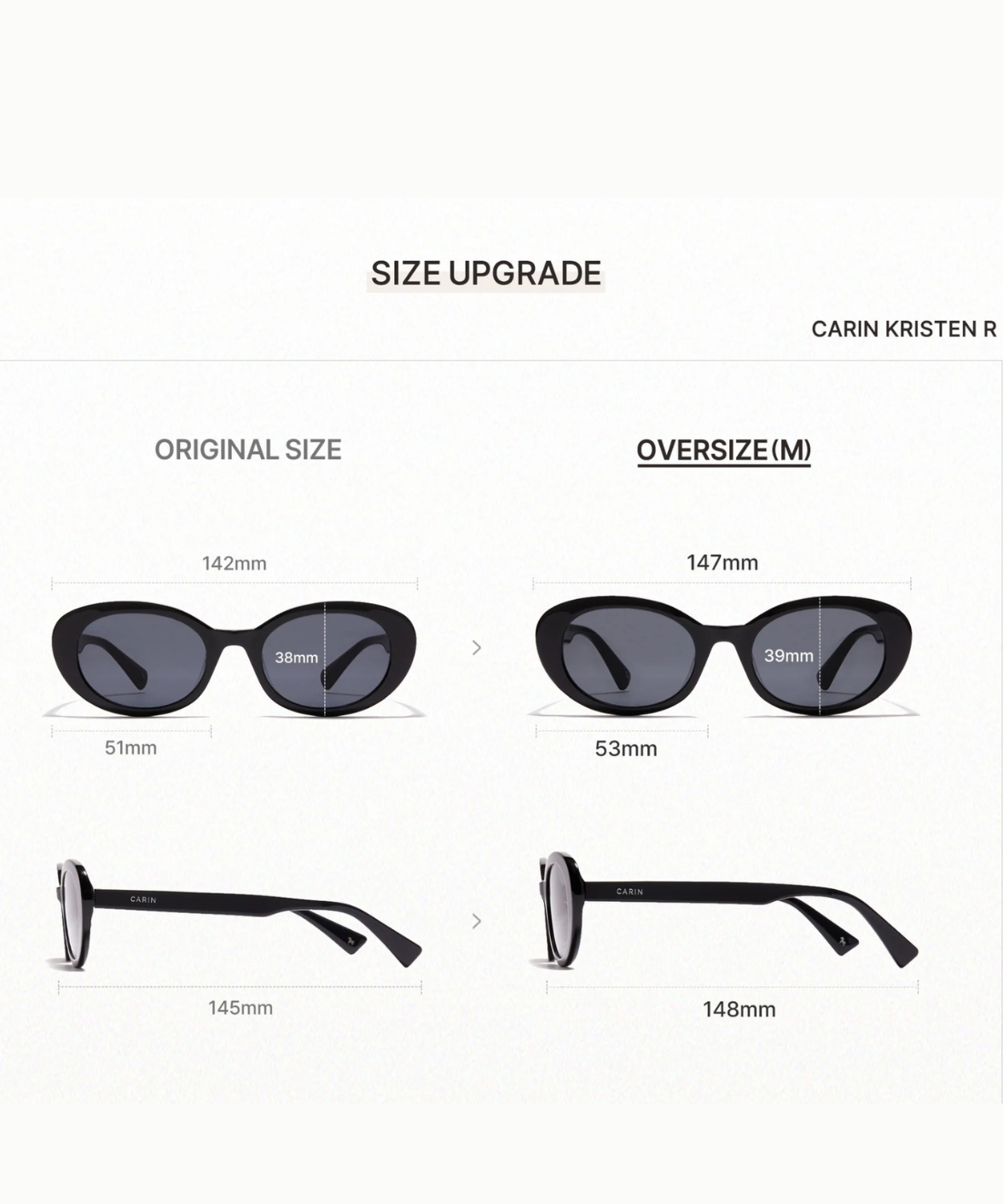 Carin Kristen R(M) Oversized Oval Sunglasses | Jei & Co. Optics