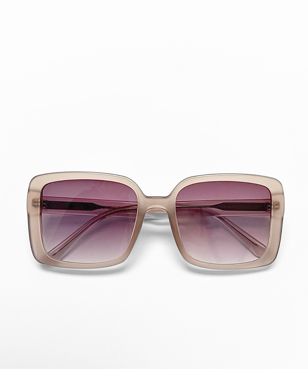 Beaumont Polarized Sunglasses – Clear Pink, Gradient Brown | Jei & Co. Optics