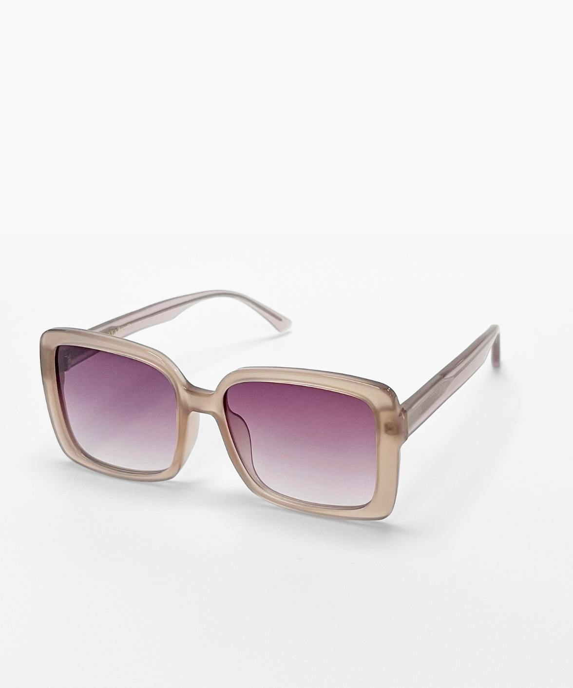 Beaumont Polarized Sunglasses – Clear Pink, Gradient Brown | Jei & Co. Optics