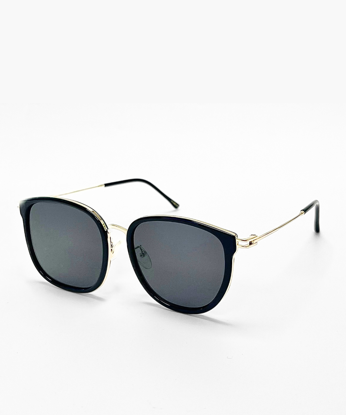 Chester Polarized Sunglasses – Black & Gold, Grey Lenses | Jei & Co. Optics