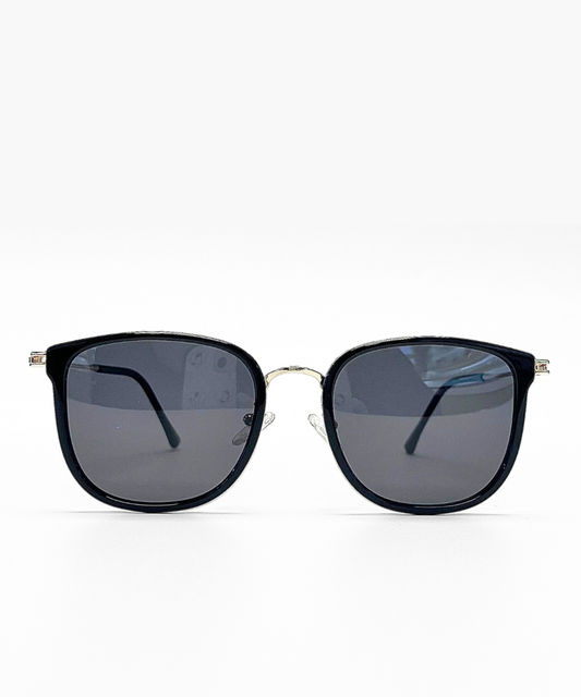 Chester Polarized Sunglasses – Black & Gold, Grey Lenses | Jei & Co. Optics