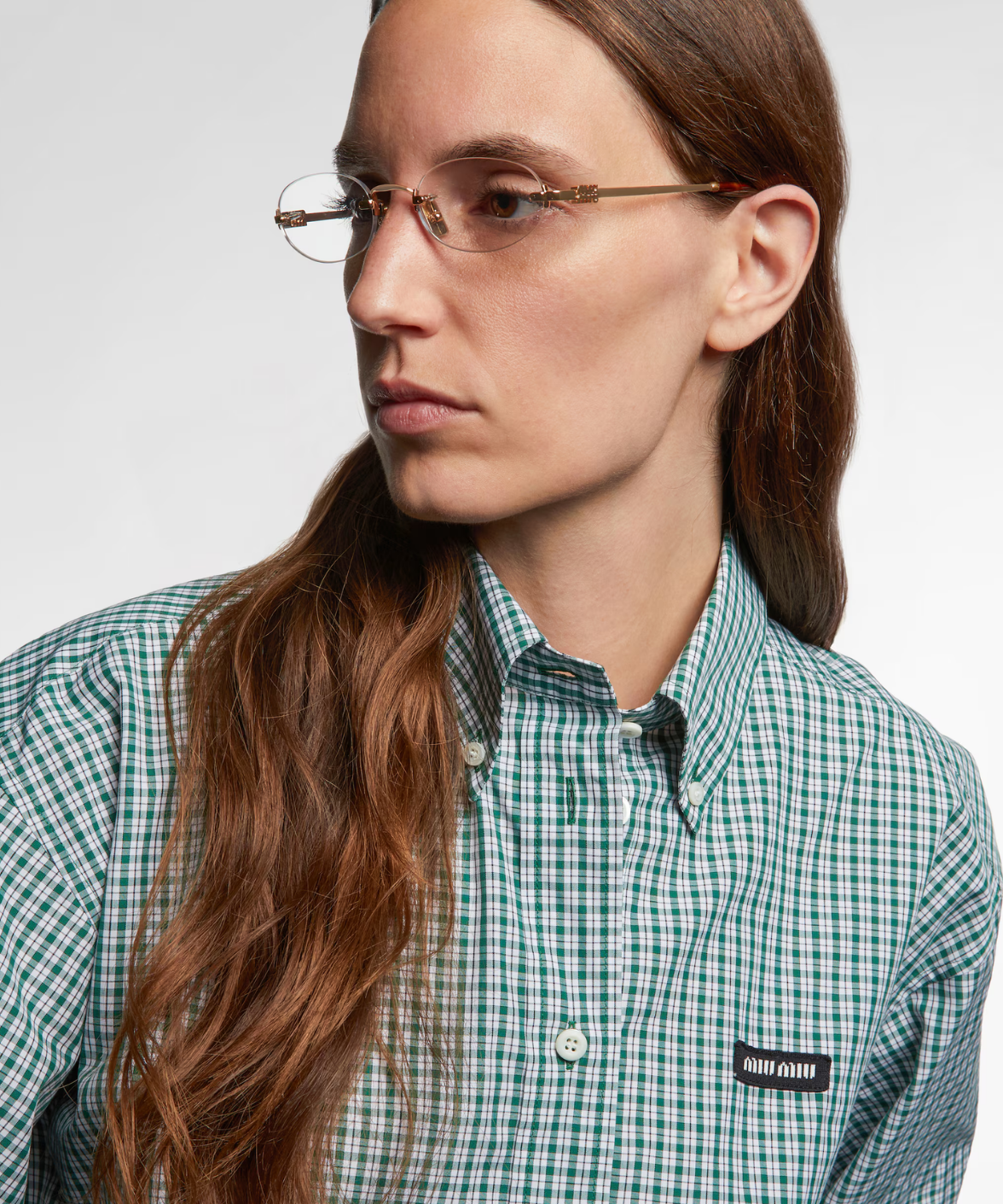 MU 53WV Oval Logo Glasses